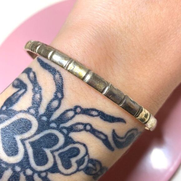 💛 Vintage 925 Bamboo Bracelet - Picture 1 of 3
